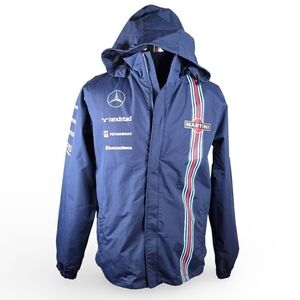 Williams Martini Racing Formula1 Navy Rain Jacket Windbreaker 2014 Original Sz.M